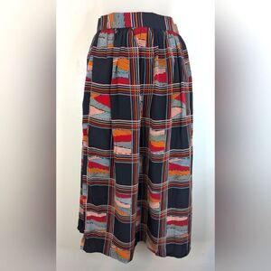 VTG Hanae Mori Artistic Maximalist Geometric Luxury Dark Academia Silk 4 Skirt